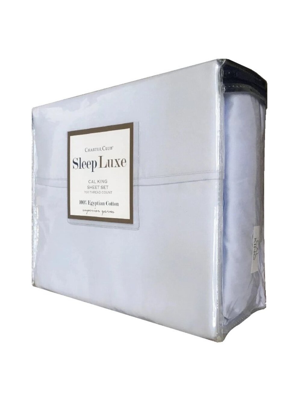 new LIGHT BLUE Charter Club Sleep Luxe 700 TC Egyptian Cotton Cal King Sheet Set